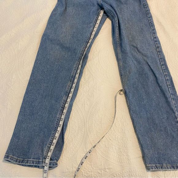 Wrangler size 34 x 34 Light Wash Straight Leg Denim Jeans - Picture 10 of 10